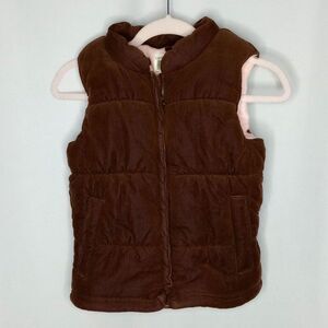 Carter's Puffer Vest Cotton Corduroy Fleece Lined Slvelss Coat Jacket Toddler 3T
